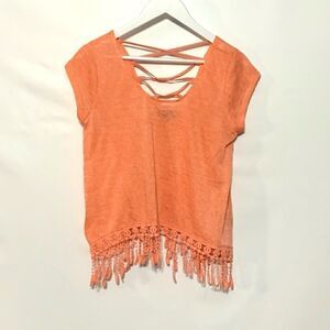 Inspired hearts fringe tassel strapped back